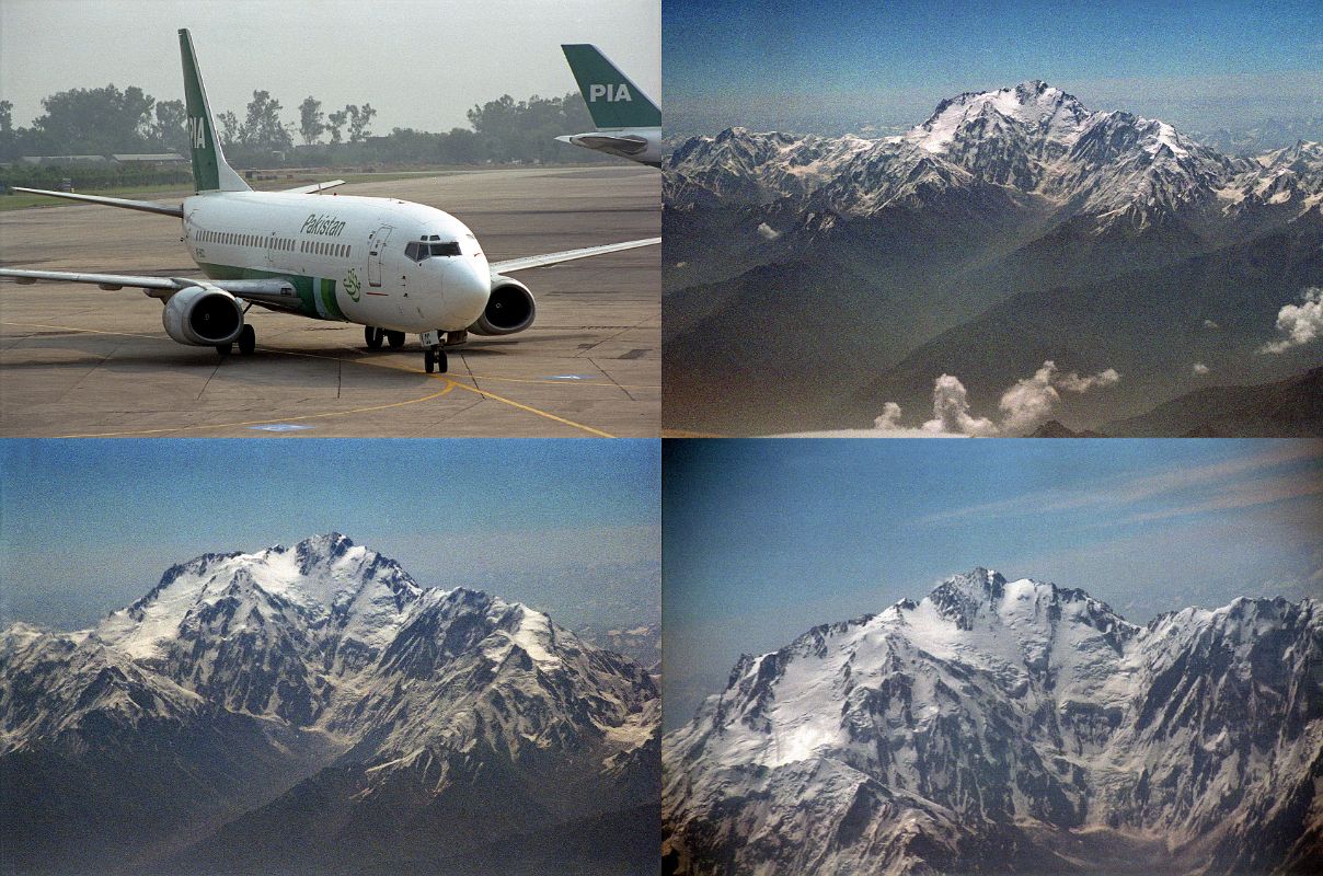 05 Nanga Parbat On Flight From Islamabad To Skardu The adventure begins with the 40-minute flight from Islamabad to Skardu. �We'll be flying at a planned altitude of 8,000 metres� the captain said. Perfect I thought, we'll be exactly at the height of Nanga Parbat. The flight starts low key with the stewardesses serving drinks while we bide our time. When the pilot announces �Nanga Parbat is immediately ahead on the right�, all hell breaks loose. As one, all the tourists, including me, are up in the aisles, craning their necks, running for the cockpit. The sounds of cameras are everywhere.